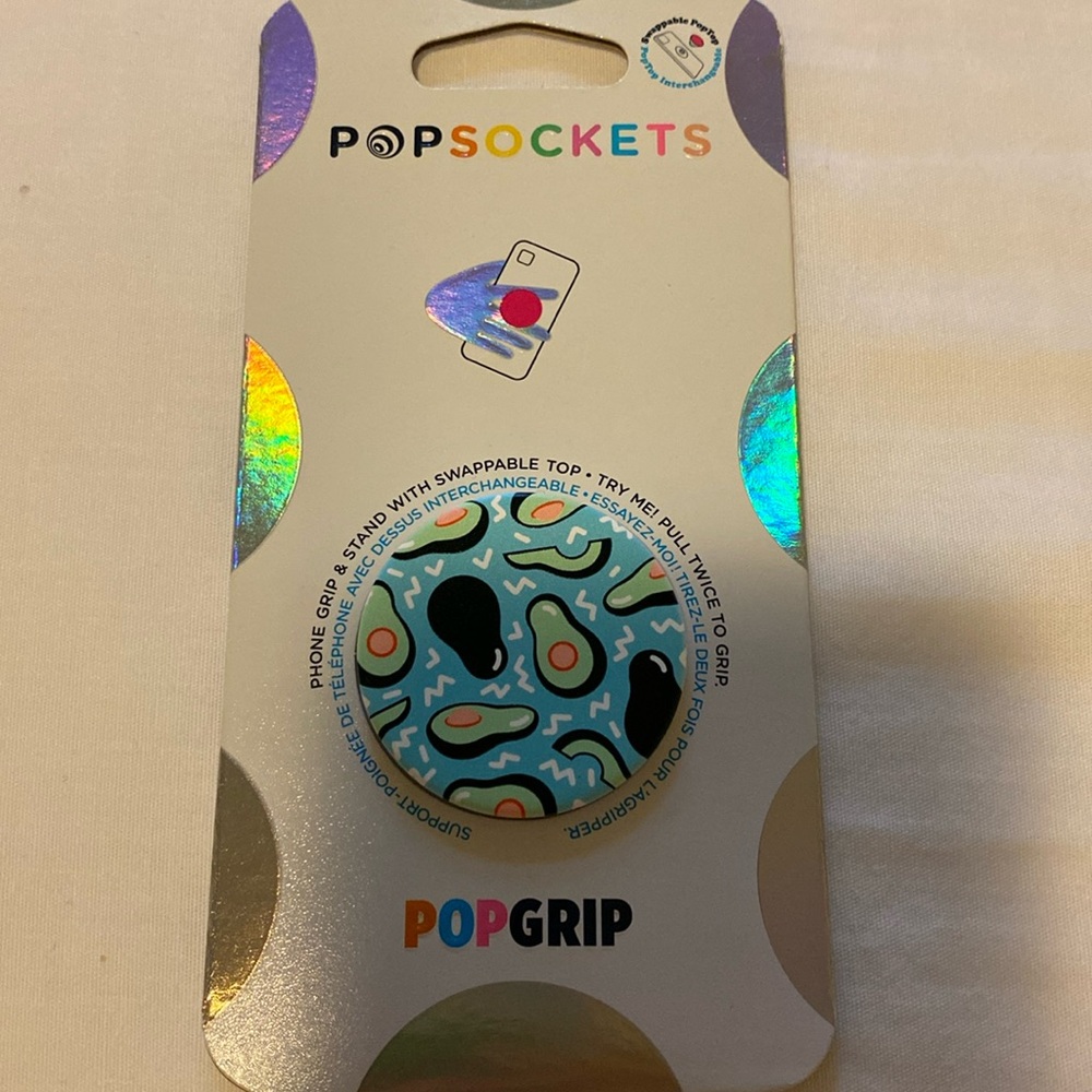 POPSOCKETS POPGRIP PHONE STAND & GRIP AVOCADO PARTY BLUE